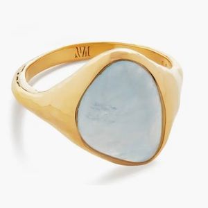 Monica Vinader Rio Gemstone Ring in Aquama